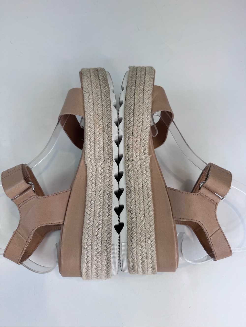 Sorel Cameron Flatform sandals Tan Leather Espadrille size 8 - Picture 8 of 13